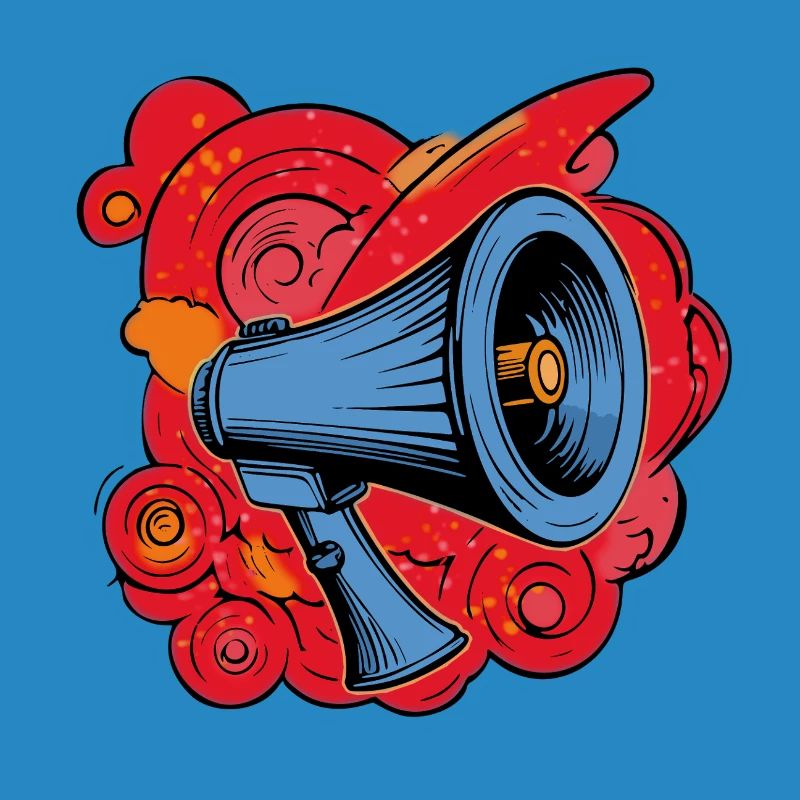 Graffiti speaker with vibrating explosions