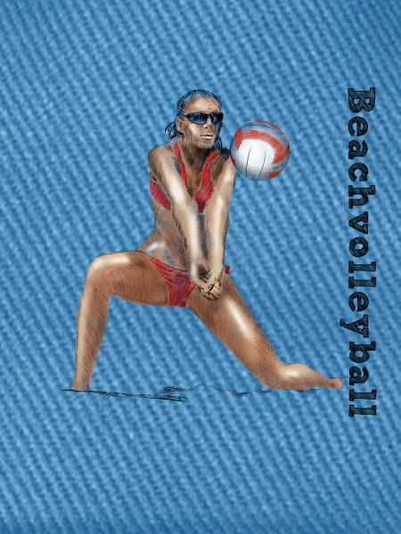 Volleyball Diva Rot