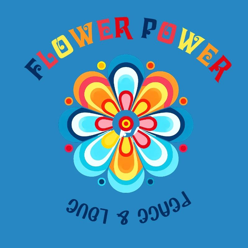Flower Power Farbblüte Design