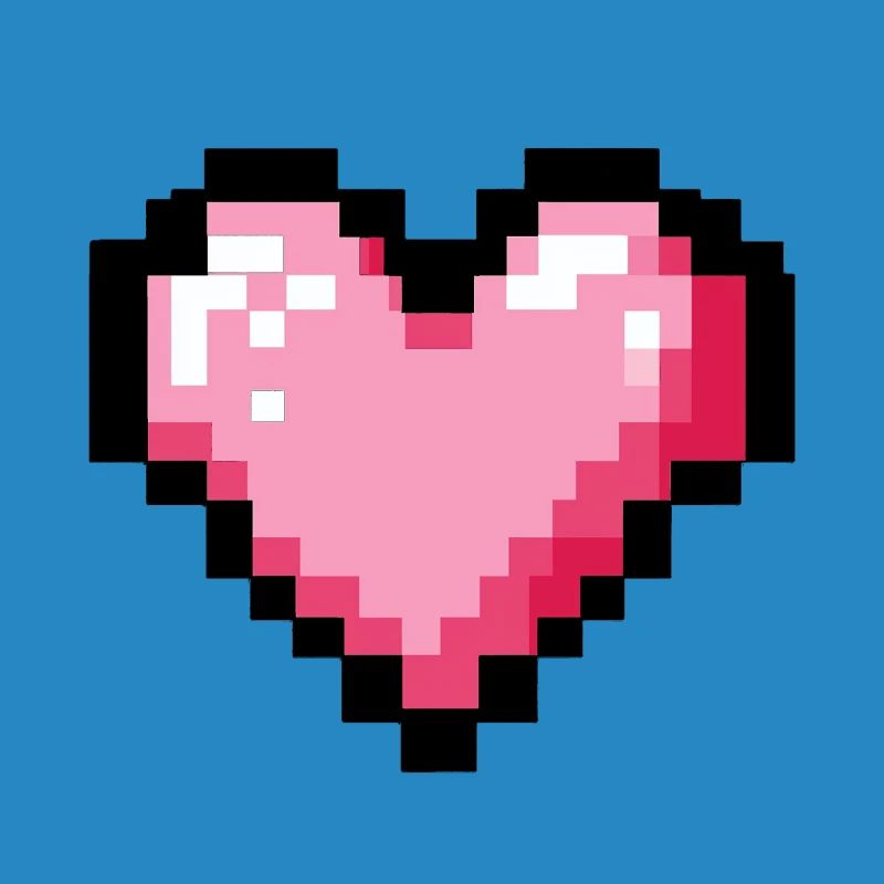 Retro 8-Bit-Pixelherz