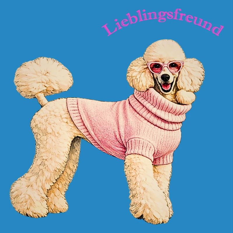 Lieblingsfreund Königspudel im rosa Pullover