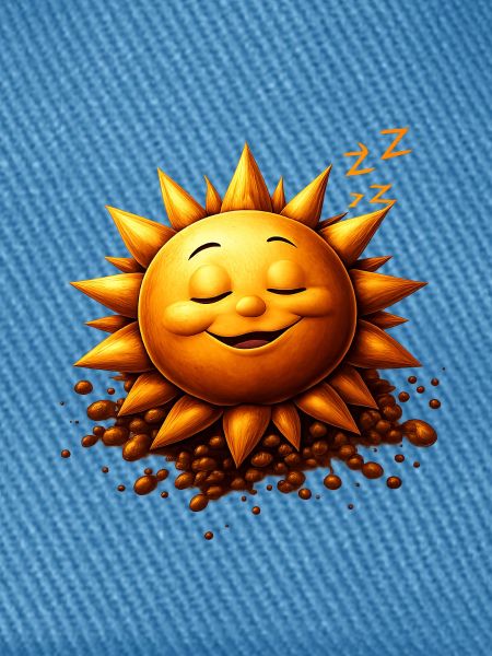 Schlafender Sonnenschein mit Bohnen