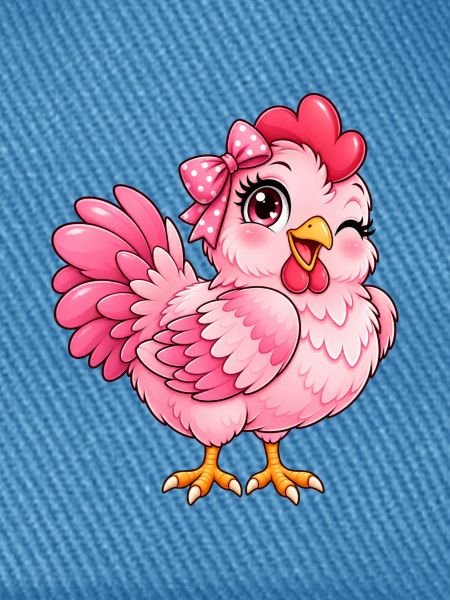 Kawaii Pink Hen