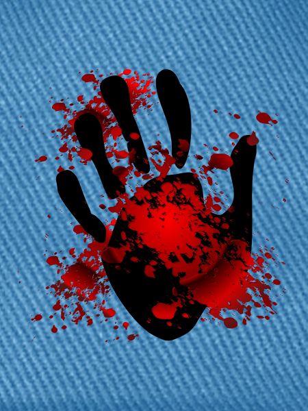 Halloween Blutende Hand