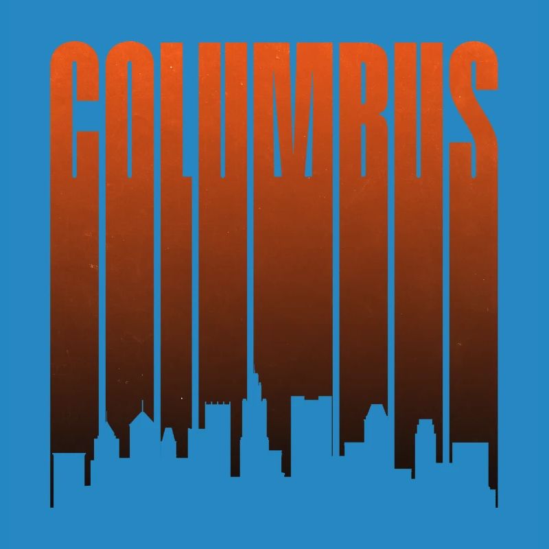 Columbus Skyline Sunset Gradient