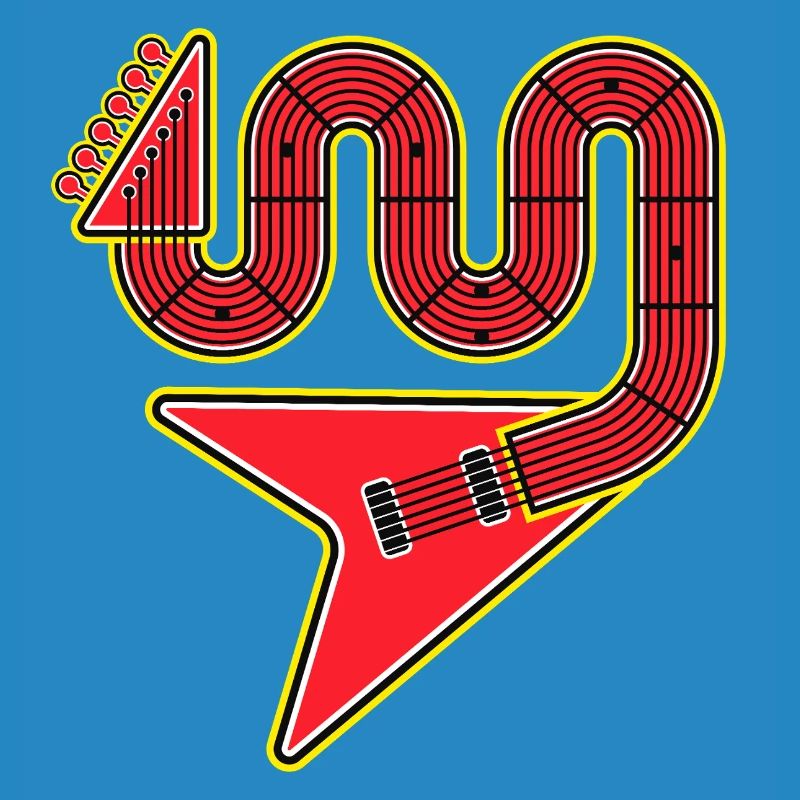 Rote Abstract Shape E-Gitarre