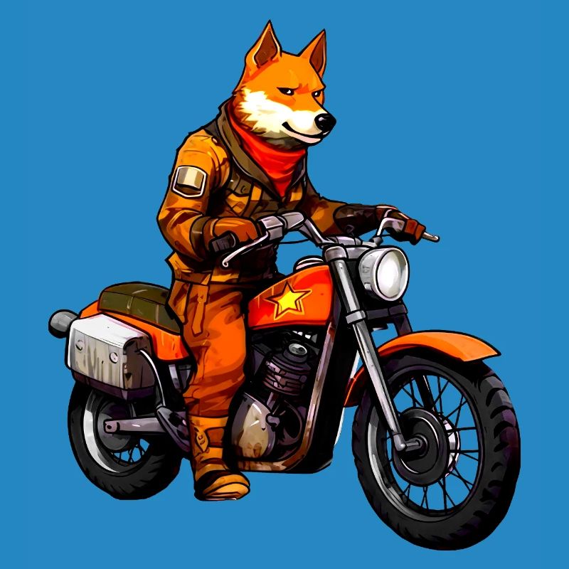 Fuchs Motorradfahrer