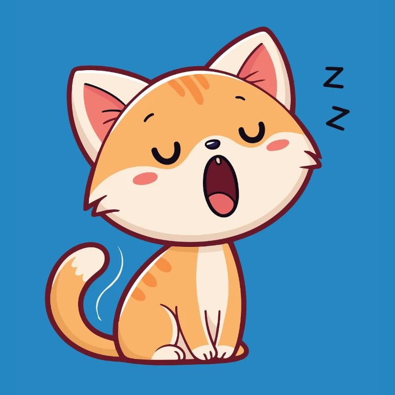 Pastel Sleeping Kitten