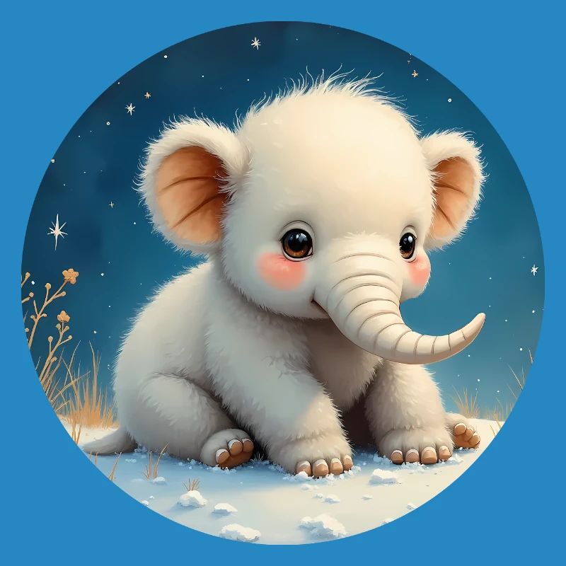 Bébé Éléphant sur le Sable