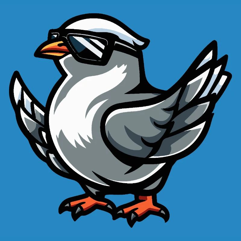 Taube Vogel Cool Comic