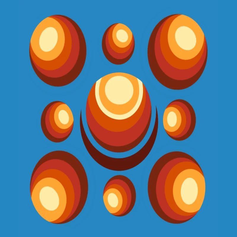 70s Wallpaper Pattern Retro Circle Pattern