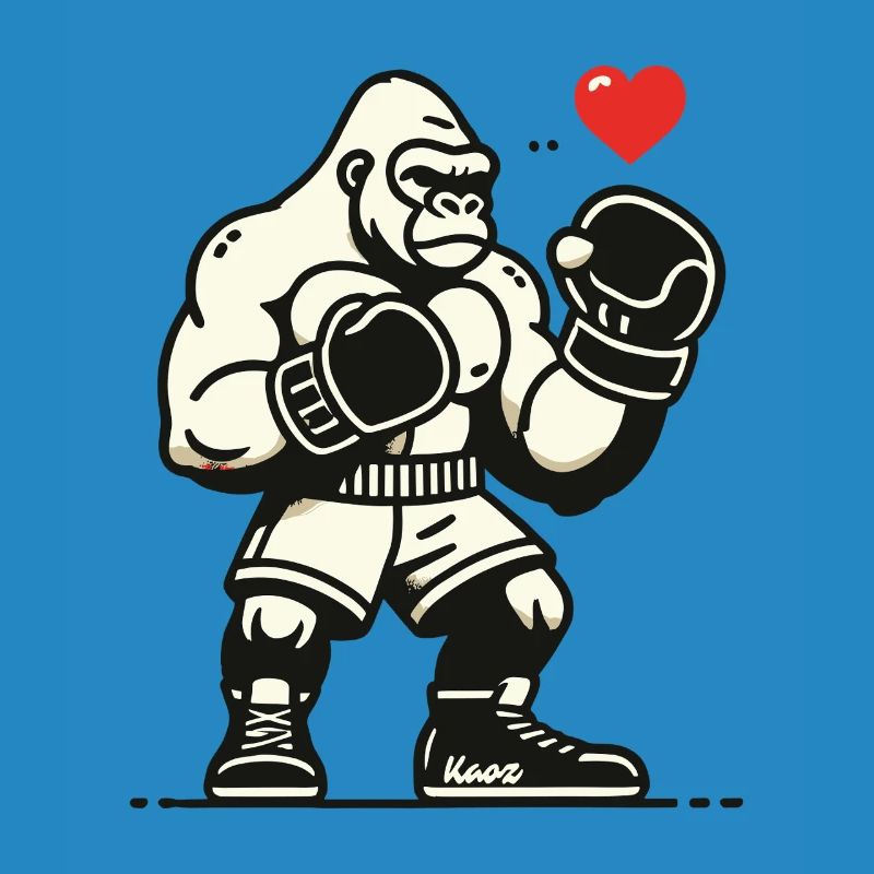 Boxer-Gorilla mit Herz