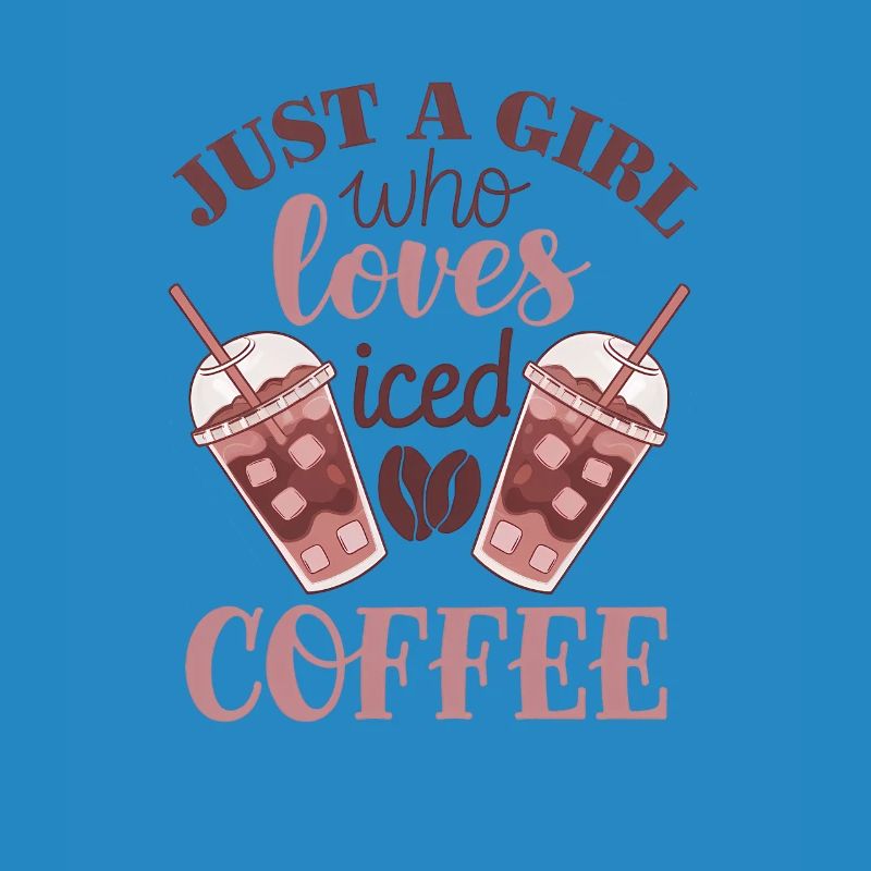 Mädchen, das Eiskaffee liebt