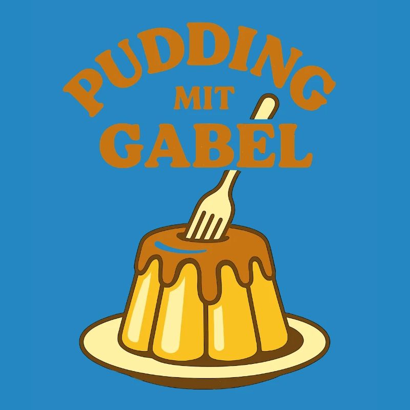 Pudding mit Gabel
