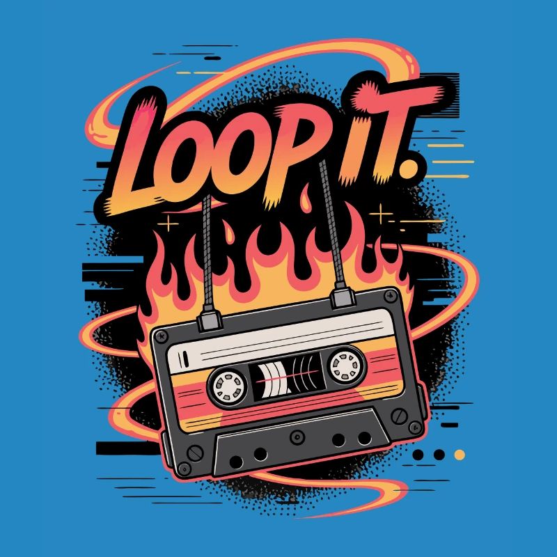 Retro Kassette Loop It Musikdesign