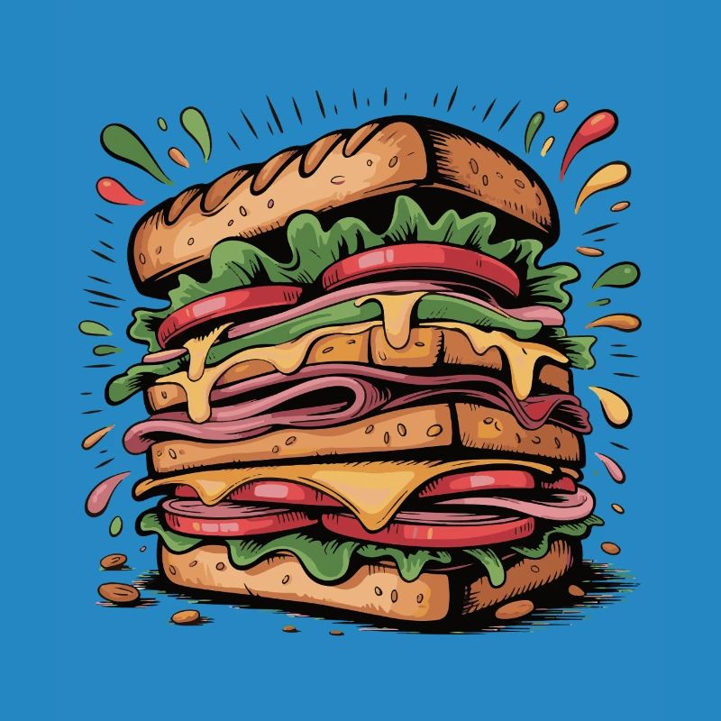 Burger Pop Art Explosion
