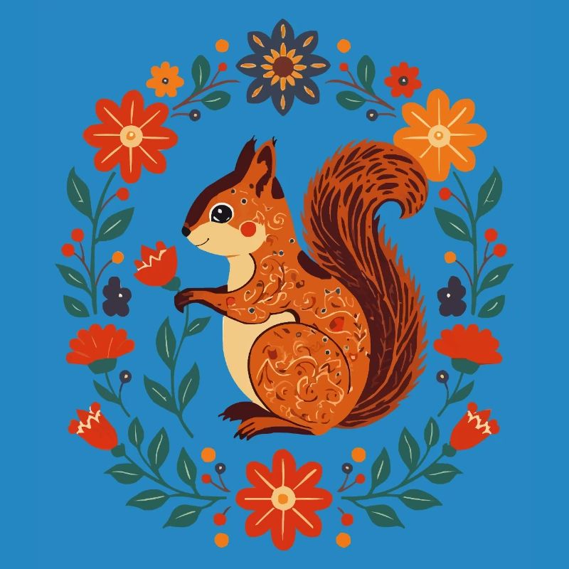 Blumenkranz-Eichhörnchen