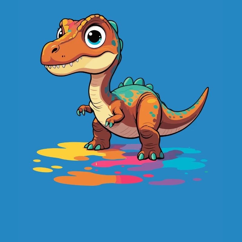Bunter Dinosaurier Farbklecks