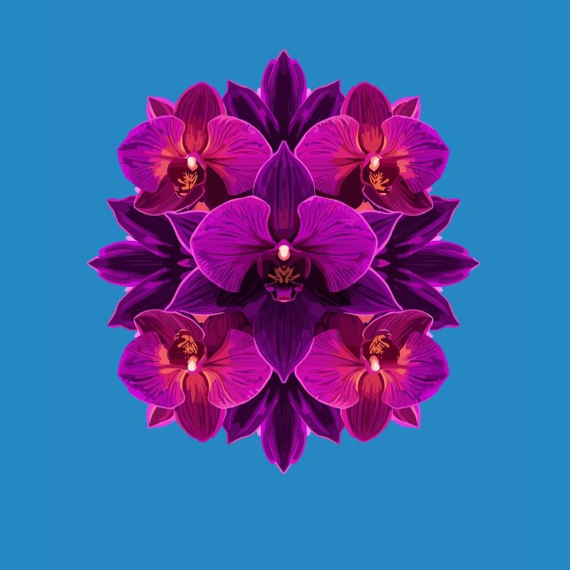 Mandala Orchidee Lila Glow