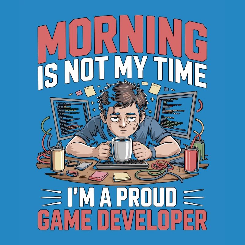 Game Developer Morning Is Not My Time Game Coder