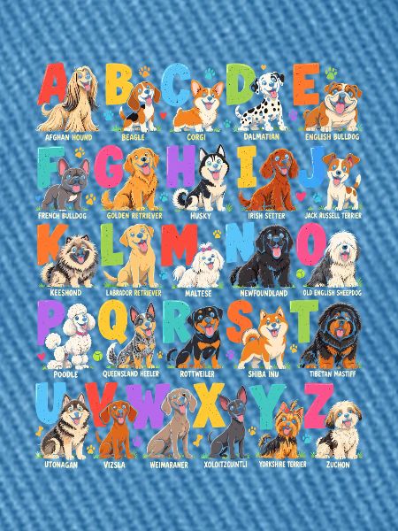 Hunde im bunten ABC