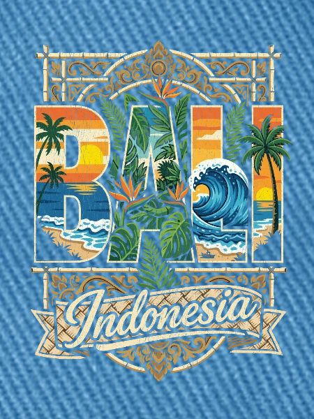 Bali Indonesia Buchstaben