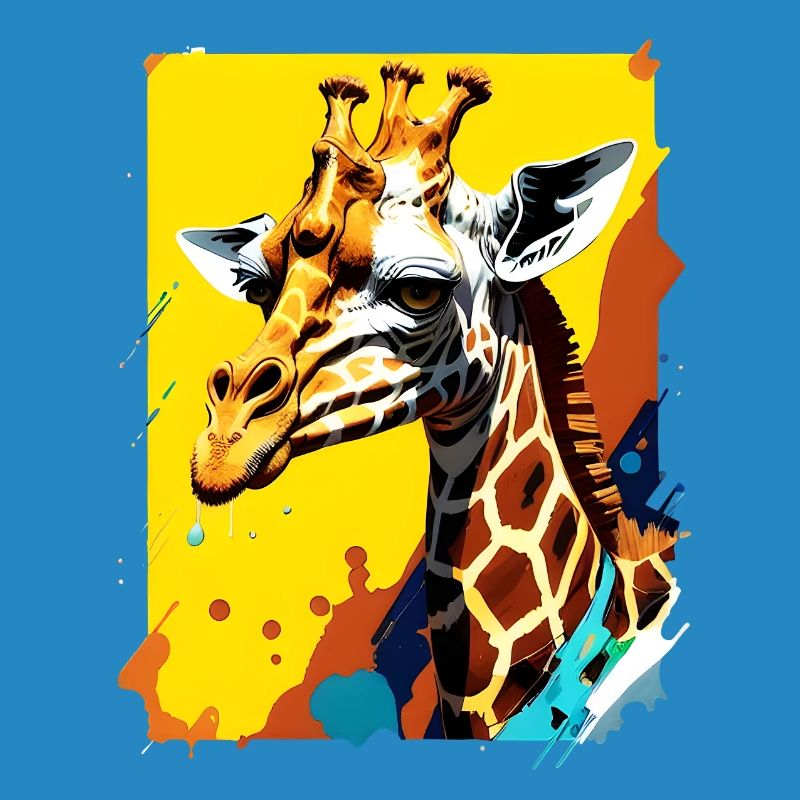 Giraffe Farbexplosion Neon