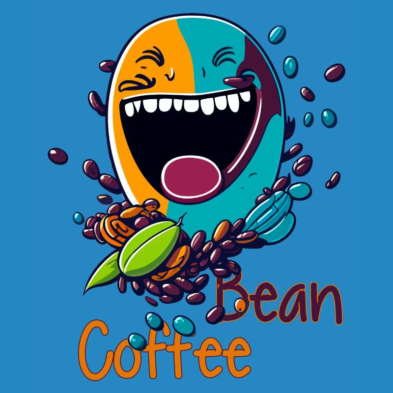 Lachende Kaffeebohne