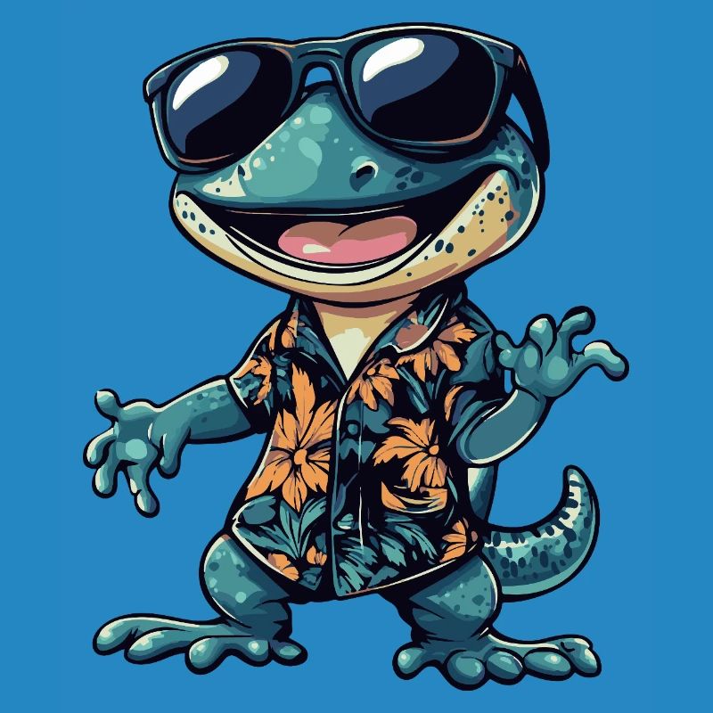 Lizard Comic Funny Summer
