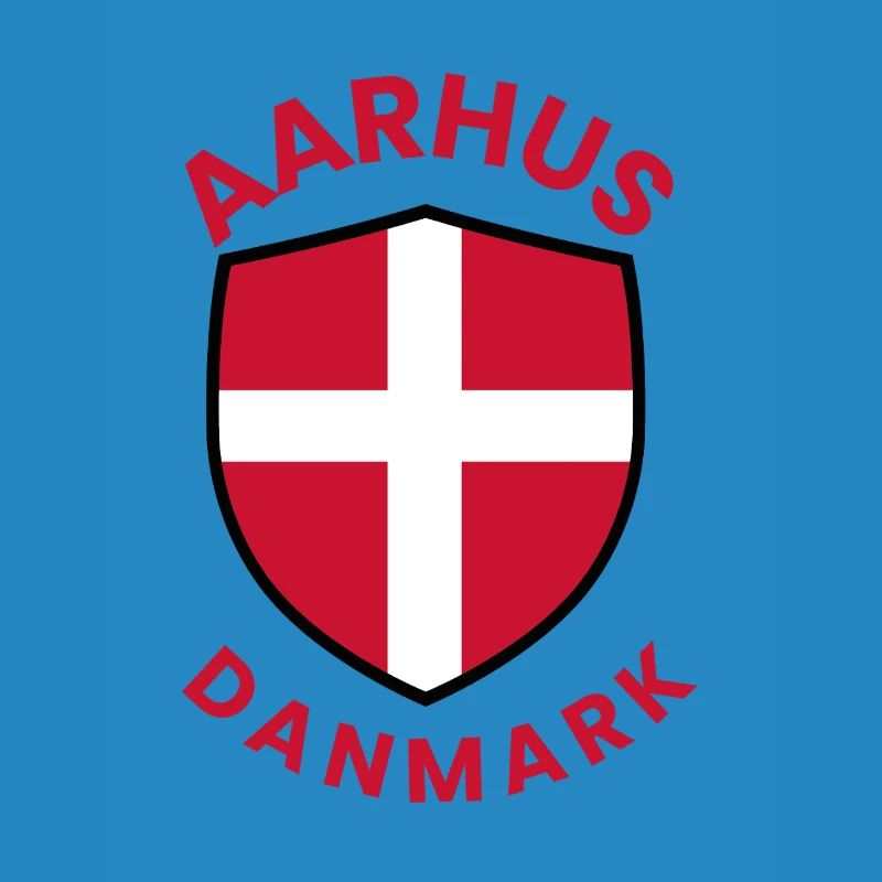 Écu du drapeau du Danemark d’Aarhus