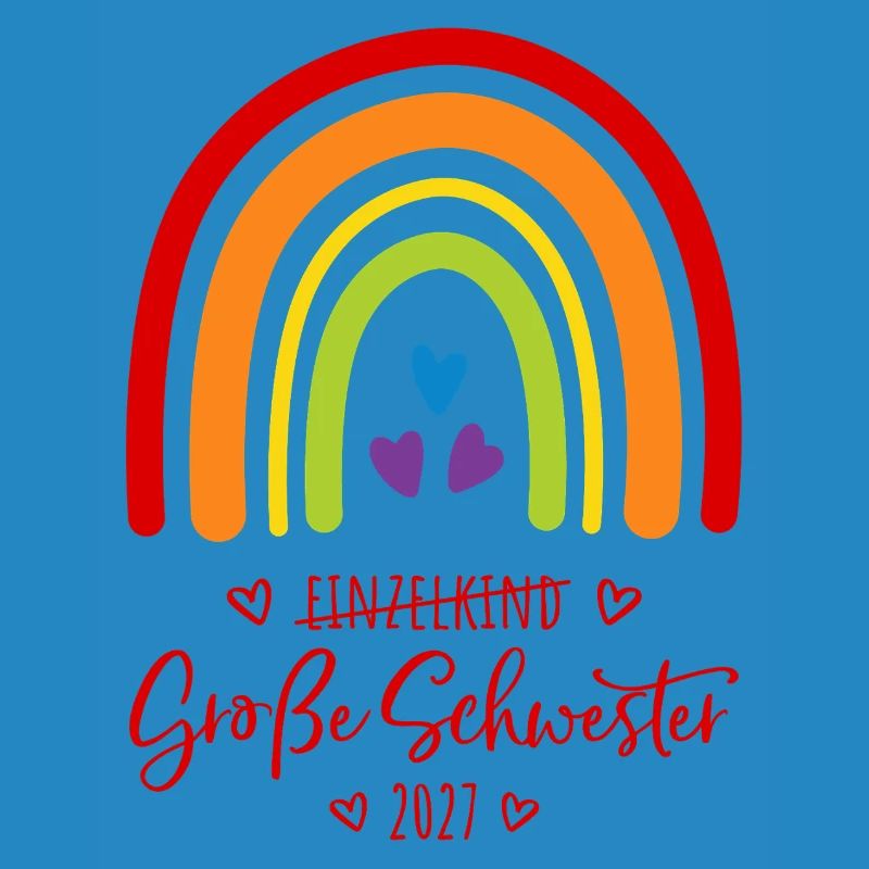 Große Schwester 2027 Boho Regenbogen