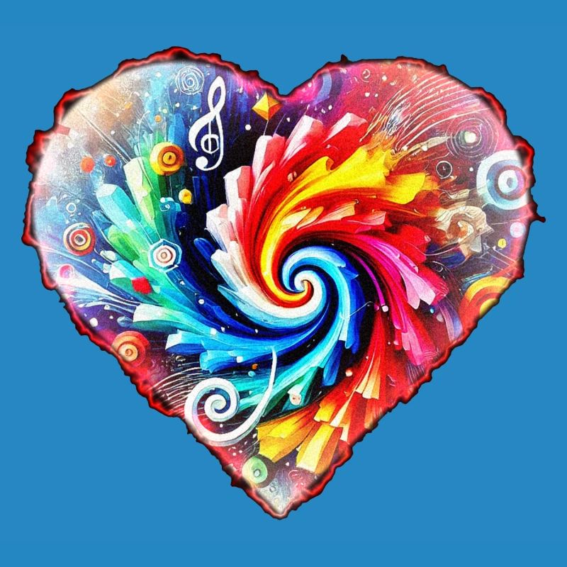 Psychedelisches Regenbogenherz