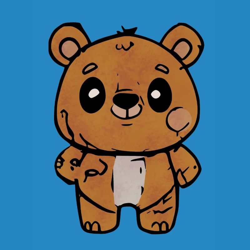 Ours de dessin animé avec une expression amicale