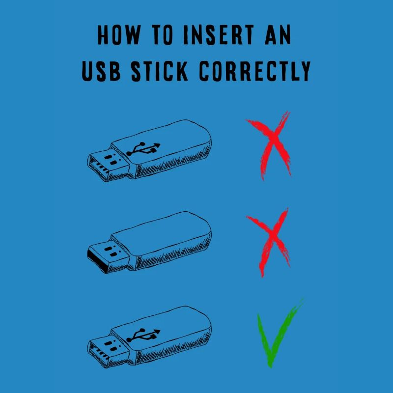 How to insert an usb stick correctly