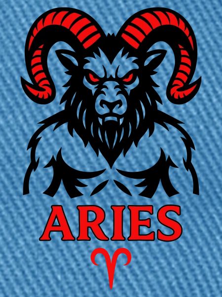 Aries Sternzeichen mit Hörnersymbol