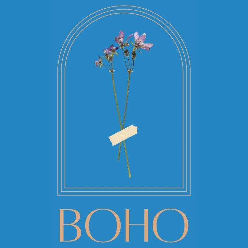 Boho Blütenstrauß im Bogenrahmen