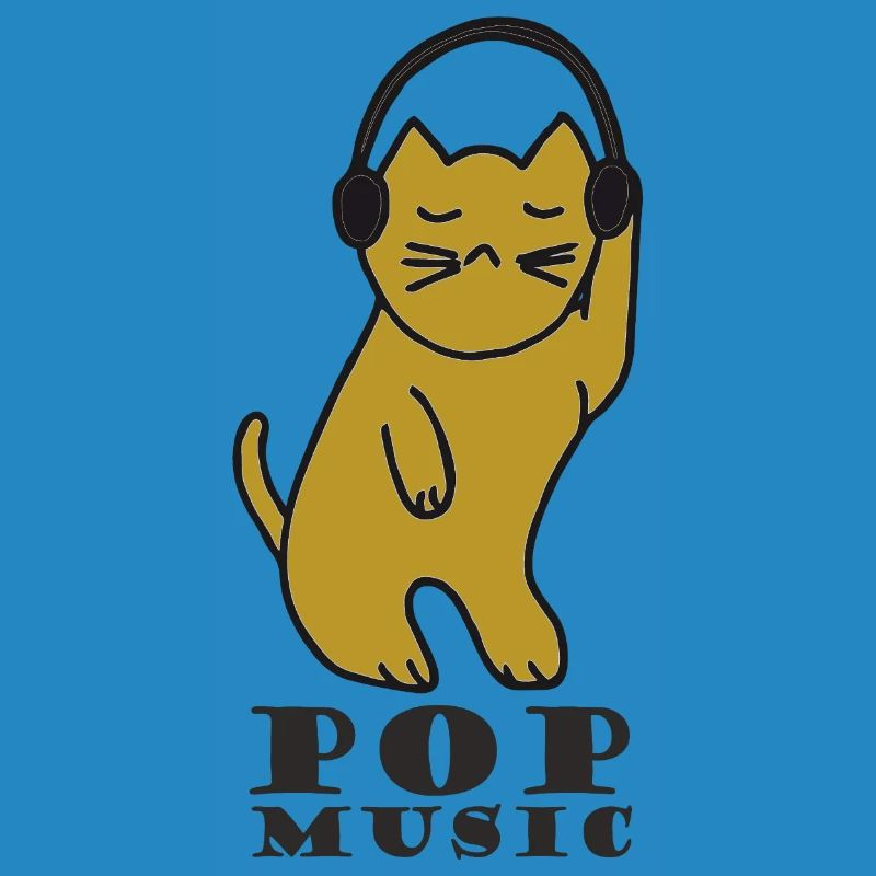 Katzen DJ mit Kopfhörern