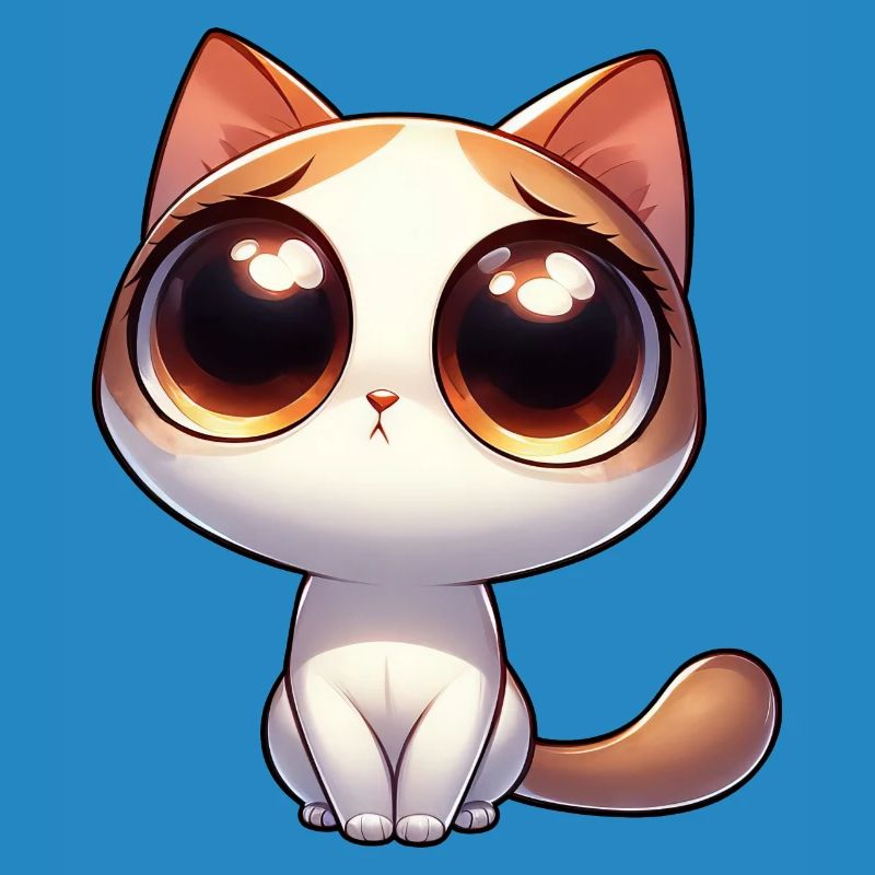 Chat timide mignon en mode mendicité