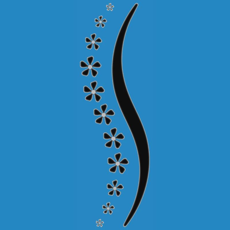 Blumen-Wirbelsäule grau