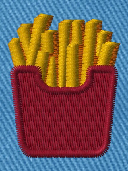 Pommes bestickt