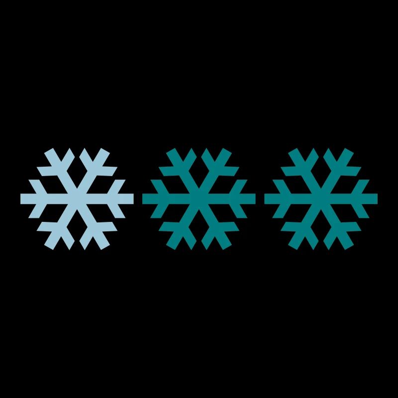 Trois flocons de neige