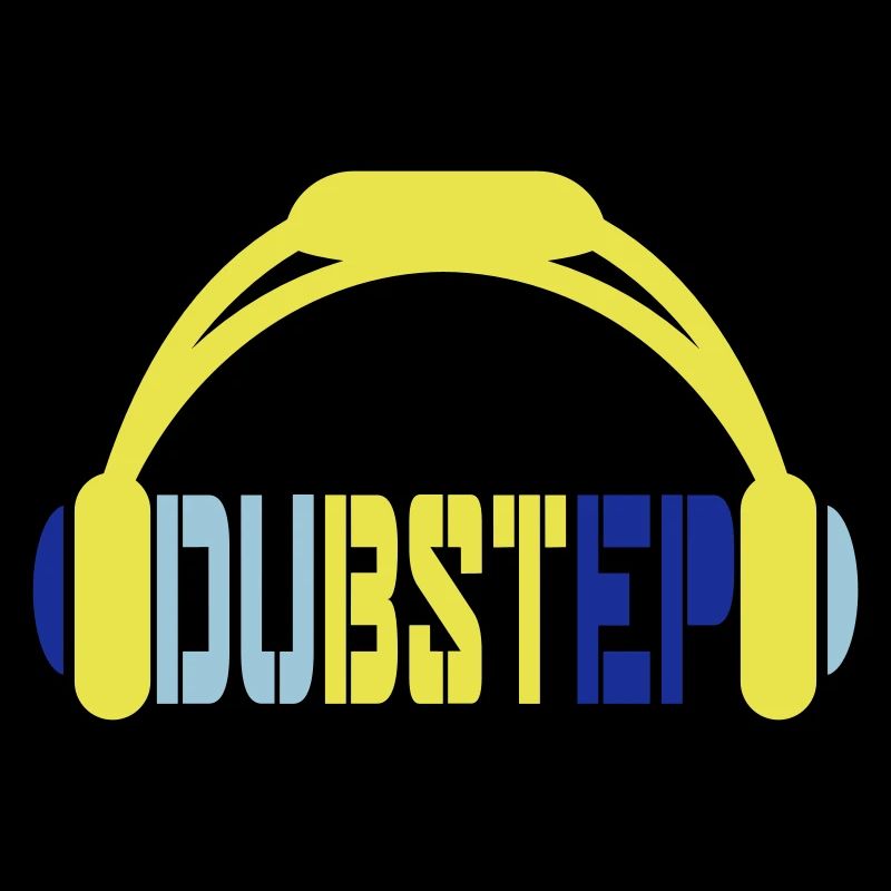 Dub Step Techno Musik Party Club Text Kopfhörer