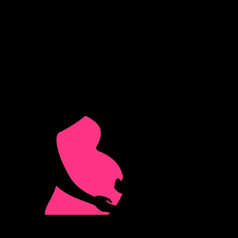 Schwangere mit Tochter Silhouette