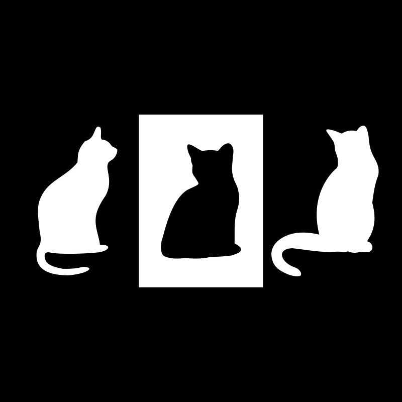 DZ0004 Statue de chat de tuile de chat