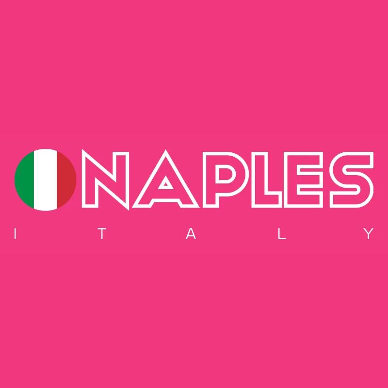 Naples Flag Circle Typography