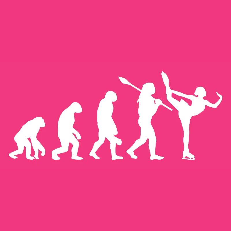 Entwicklung des Mannes, Eiskunstlauf-Mädchen, Eislauf-Mädchen