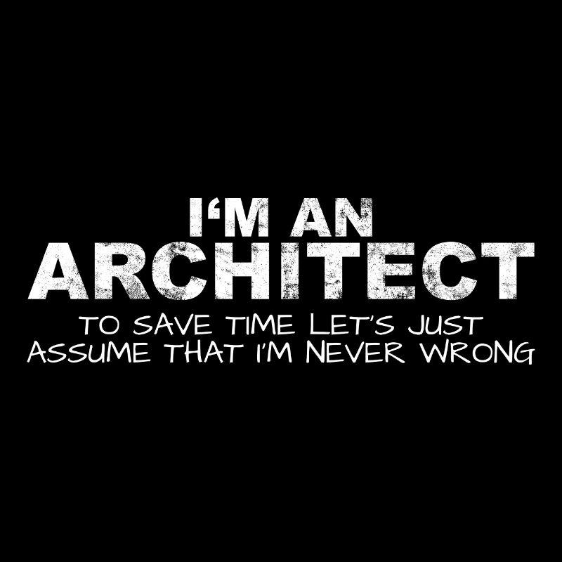 Architecte Never Wrong Save Time Funny