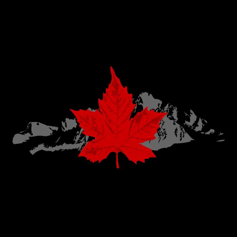 Canada - Maple Leaf & Mountain