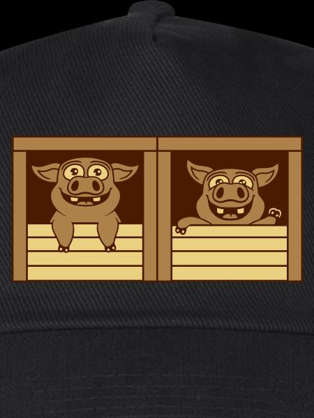 2 Comic Stall Schweine