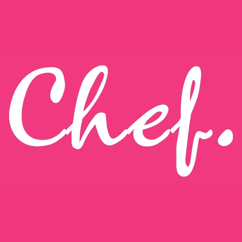 Chef Typography Word Text Culinary Gift